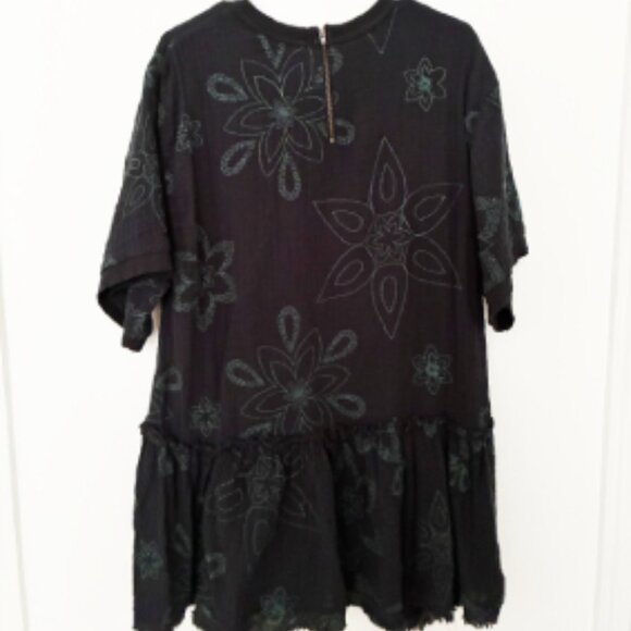 Free People Gauze Textured Tunic M - Picture 2 of 8